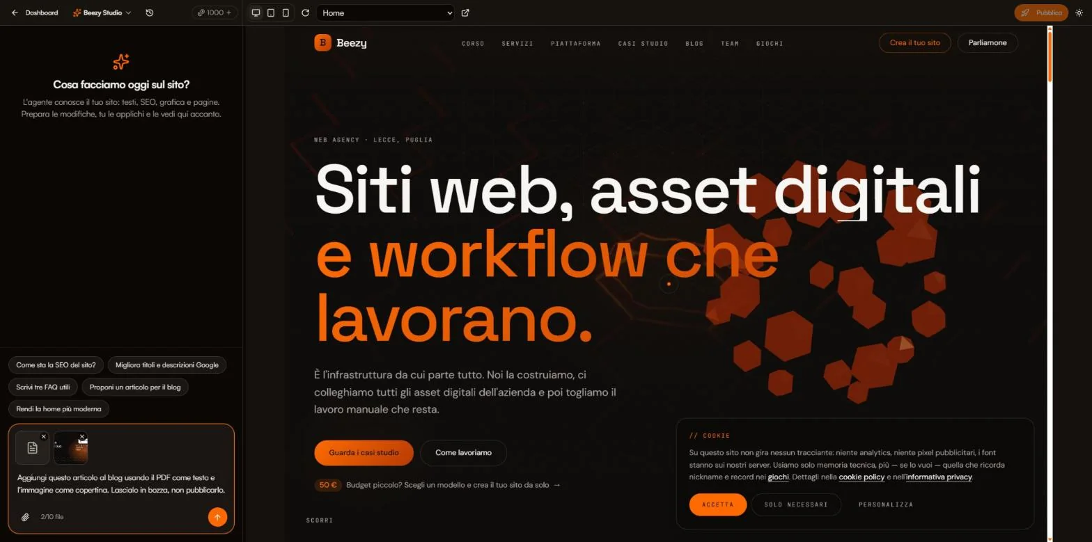 Alleghi PDF e foto